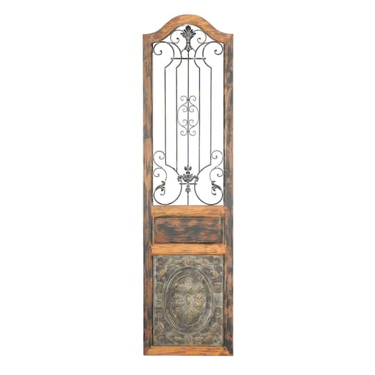72" Brown Wood Rustic Ornamental Wall Decor